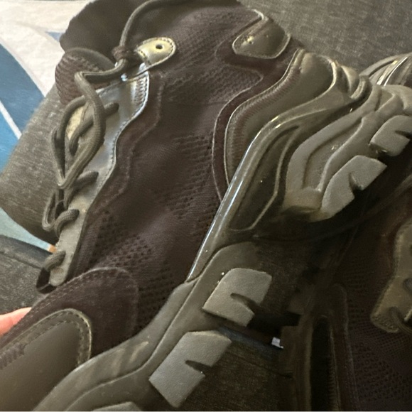 MONCLER Black Leave No Trace Hi-Top Lace Up Chunky Sole Sneakers, Mens S 45/11 - Picture 8 of 9